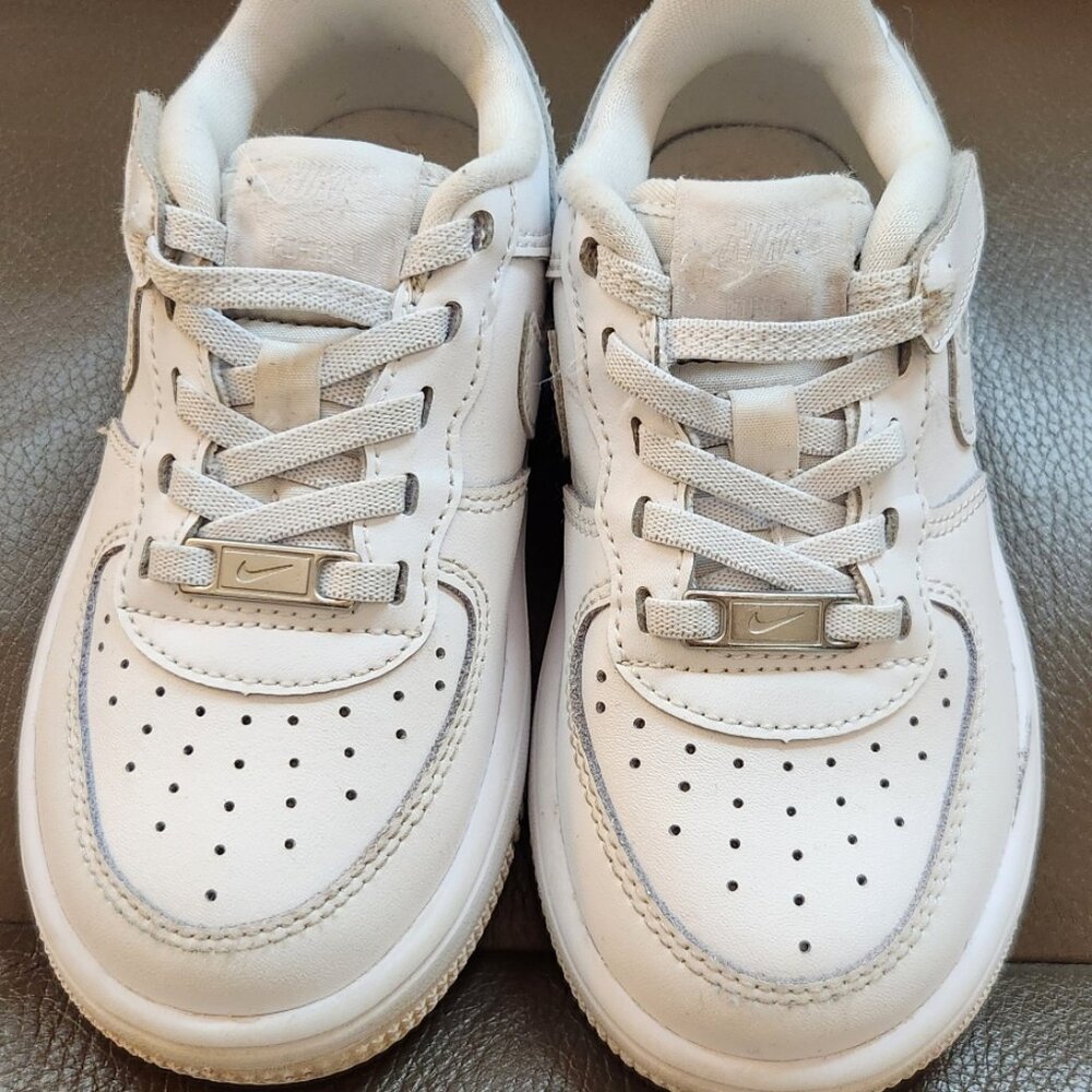 Nike Air Force 1 Low EasyOn Shoes Toddler PS Size 10.5 C White Sneakers Trainers